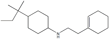 N-[2-(cyclohex-1-en-1-yl)ethyl]-4-(2-methylbutan-2-yl)cyclohexan-1-amine 化学構造式