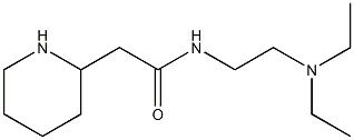 N-[2-(diethylamino)ethyl]-2-(piperidin-2-yl)acetamide 化学構造式