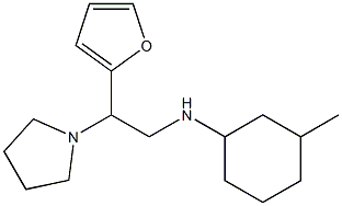 N-[2-(furan-2-yl)-2-(pyrrolidin-1-yl)ethyl]-3-methylcyclohexan-1-amine,,结构式