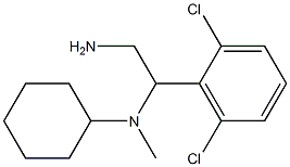 N-[2-amino-1-(2,6-dichlorophenyl)ethyl]-N-methylcyclohexanamine 结构式