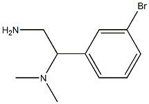 N-[2-amino-1-(3-bromophenyl)ethyl]-N,N-dimethylamine Struktur