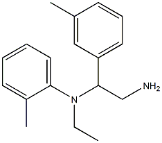 N-[2-amino-1-(3-methylphenyl)ethyl]-N-ethyl-2-methylaniline Structure