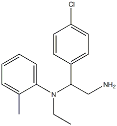 N-[2-amino-1-(4-chlorophenyl)ethyl]-N-ethyl-2-methylaniline 化学構造式