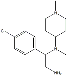 N-[2-amino-1-(4-chlorophenyl)ethyl]-N-methyl-N-(1-methylpiperidin-4-yl)amine 化学構造式