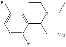 N-[2-amino-1-(5-bromo-2-fluorophenyl)ethyl]-N,N-diethylamine 化学構造式