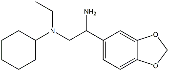N-[2-amino-2-(1,3-benzodioxol-5-yl)ethyl]-N-cyclohexyl-N-ethylamine Structure