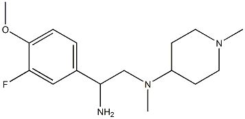 N-[2-amino-2-(3-fluoro-4-methoxyphenyl)ethyl]-N,1-dimethylpiperidin-4-amine Struktur