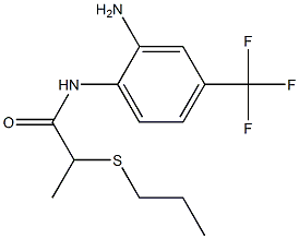 N-[2-amino-4-(trifluoromethyl)phenyl]-2-(propylsulfanyl)propanamide Structure