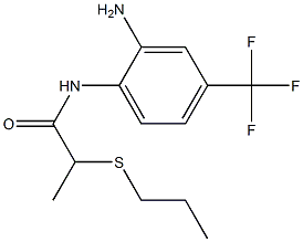 N-[2-amino-4-(trifluoromethyl)phenyl]-2-(propylsulfanyl)propanamide 化学構造式