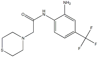 N-[2-amino-4-(trifluoromethyl)phenyl]-2-(thiomorpholin-4-yl)acetamide 化学構造式