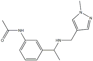 N-[3-(1-{[(1-methyl-1H-pyrazol-4-yl)methyl]amino}ethyl)phenyl]acetamide Structure