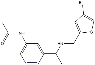 N-[3-(1-{[(4-bromothiophen-2-yl)methyl]amino}ethyl)phenyl]acetamide,,结构式