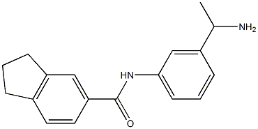 N-[3-(1-aminoethyl)phenyl]-2,3-dihydro-1H-indene-5-carboxamide Struktur