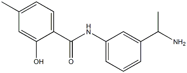 N-[3-(1-aminoethyl)phenyl]-2-hydroxy-4-methylbenzamide 化学構造式