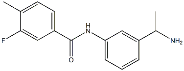 N-[3-(1-aminoethyl)phenyl]-3-fluoro-4-methylbenzamide 化学構造式