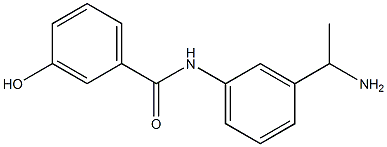 N-[3-(1-aminoethyl)phenyl]-3-hydroxybenzamide Struktur