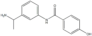 N-[3-(1-aminoethyl)phenyl]-4-hydroxybenzamide 化学構造式