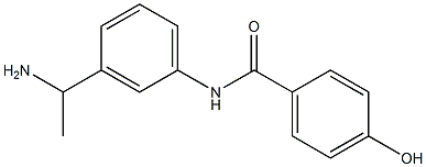 N-[3-(1-aminoethyl)phenyl]-4-hydroxybenzamide Struktur