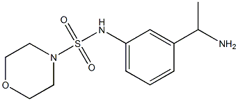 N-[3-(1-aminoethyl)phenyl]morpholine-4-sulfonamide 化学構造式