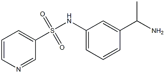 N-[3-(1-aminoethyl)phenyl]pyridine-3-sulfonamide 化学構造式