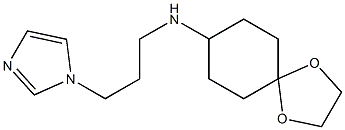 N-[3-(1H-imidazol-1-yl)propyl]-1,4-dioxaspiro[4.5]decan-8-amine 化学構造式