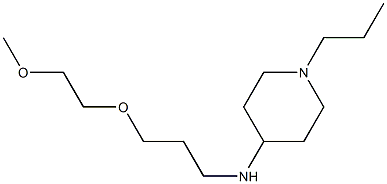 N-[3-(2-methoxyethoxy)propyl]-1-propylpiperidin-4-amine 化学構造式