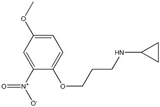 N-[3-(4-methoxy-2-nitrophenoxy)propyl]cyclopropanamine,,结构式
