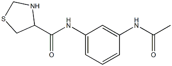 N-[3-(acetylamino)phenyl]-1,3-thiazolidine-4-carboxamide,,结构式