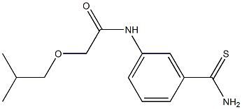 N-[3-(aminocarbonothioyl)phenyl]-2-isobutoxyacetamide 结构式