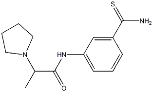 N-[3-(aminocarbonothioyl)phenyl]-2-pyrrolidin-1-ylpropanamide,,结构式