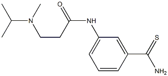 N-[3-(aminocarbonothioyl)phenyl]-3-[isopropyl(methyl)amino]propanamide,,结构式