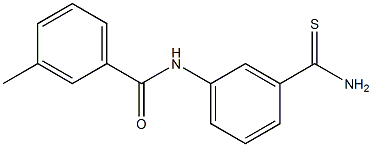 N-[3-(aminocarbonothioyl)phenyl]-3-methylbenzamide 化学構造式