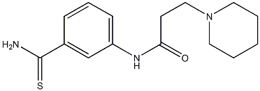 N-[3-(aminocarbonothioyl)phenyl]-3-piperidin-1-ylpropanamide,,结构式