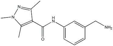 N-[3-(aminomethyl)phenyl]-1,3,5-trimethyl-1H-pyrazole-4-carboxamide Structure