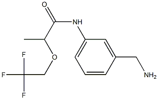 N-[3-(aminomethyl)phenyl]-2-(2,2,2-trifluoroethoxy)propanamide 化学構造式