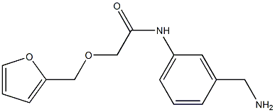 N-[3-(aminomethyl)phenyl]-2-(2-furylmethoxy)acetamide Struktur