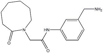 N-[3-(aminomethyl)phenyl]-2-(2-oxoazocan-1-yl)acetamide Struktur
