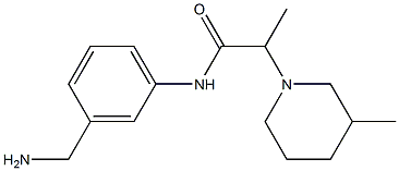N-[3-(aminomethyl)phenyl]-2-(3-methylpiperidin-1-yl)propanamide Structure