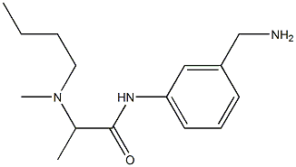 N-[3-(aminomethyl)phenyl]-2-[butyl(methyl)amino]propanamide 化学構造式