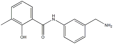 N-[3-(aminomethyl)phenyl]-2-hydroxy-3-methylbenzamide Struktur