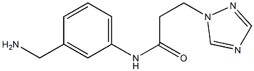 N-[3-(aminomethyl)phenyl]-3-(1H-1,2,4-triazol-1-yl)propanamide Struktur