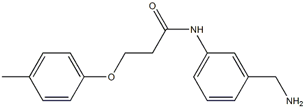 N-[3-(aminomethyl)phenyl]-3-(4-methylphenoxy)propanamide,,结构式