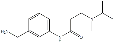 N-[3-(aminomethyl)phenyl]-3-[isopropyl(methyl)amino]propanamide 结构式