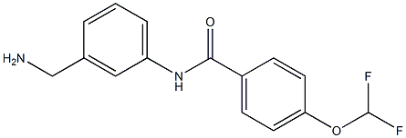 N-[3-(aminomethyl)phenyl]-4-(difluoromethoxy)benzamide 结构式