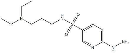 N-[3-(diethylamino)propyl]-6-hydrazinylpyridine-3-sulfonamide 化学構造式