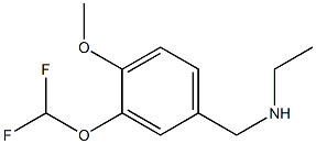 N-[3-(difluoromethoxy)-4-methoxybenzyl]-N-ethylamine,,结构式