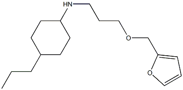 N-[3-(furan-2-ylmethoxy)propyl]-4-propylcyclohexan-1-amine 化学構造式