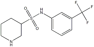 N-[3-(trifluoromethyl)phenyl]piperidine-3-sulfonamide,,结构式