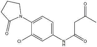 N-[3-chloro-4-(2-oxopyrrolidin-1-yl)phenyl]-3-oxobutanamide Struktur