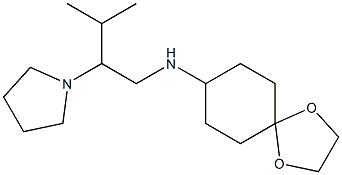 N-[3-methyl-2-(pyrrolidin-1-yl)butyl]-1,4-dioxaspiro[4.5]decan-8-amine,,结构式